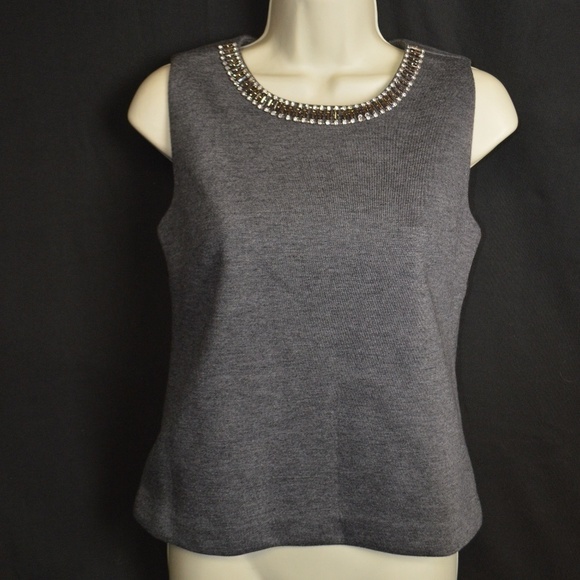 Cynthia Rowley Sleeveless Crystal Neck Tank XS - Picture 2 of 5